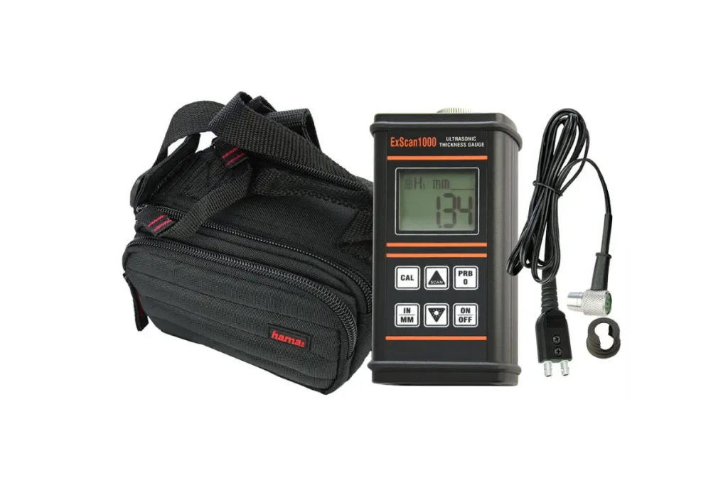 Ultrasonic thickness gauge for wall thickness measurement